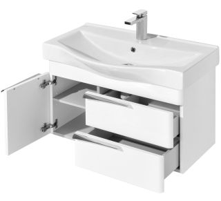 Тумба под раковину Акватон Беверли 80см белый 1A235501BV010